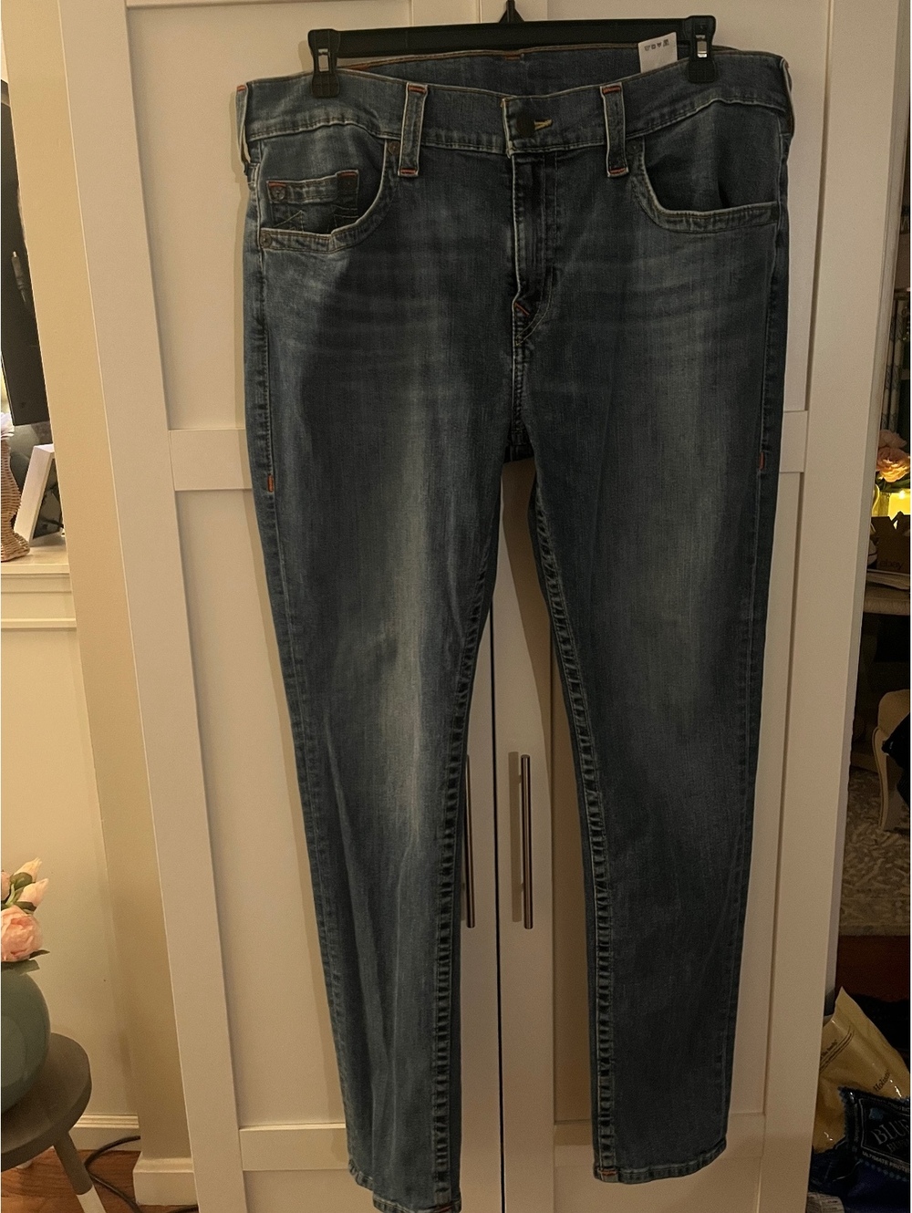 True Religion Men's Blue Slim Fit Denim Jeans
